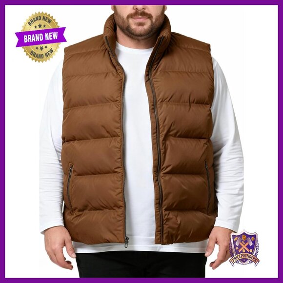 Men's Puffer Vest Sleeveless Jacket Lightweight Winter Outerwear XXL